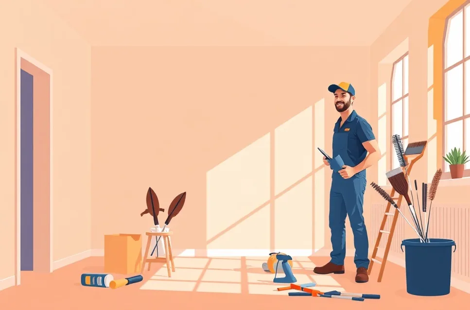 Intérieur rénové après travaux de peinture à Anzin